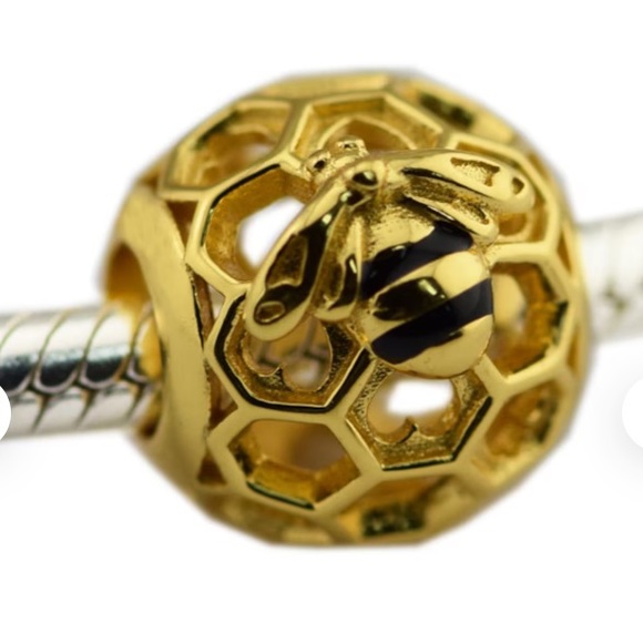 💛🐝🍯💛Honeybee and Honey Charm Fits All Pandora Bracelets💛🍯🐝💛 - Picture 2 of 4